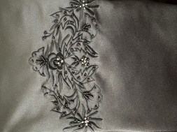 Black bridesmaid dress - beading